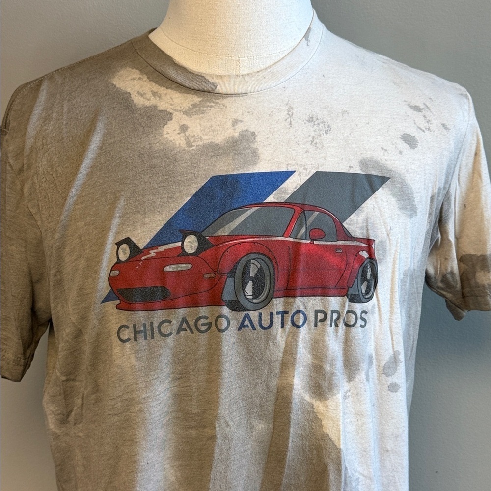 Chicago Auto Pros Graphic Tee | Washed Vintage Fade | Next Level Apparel | L - Picture 2 of 6